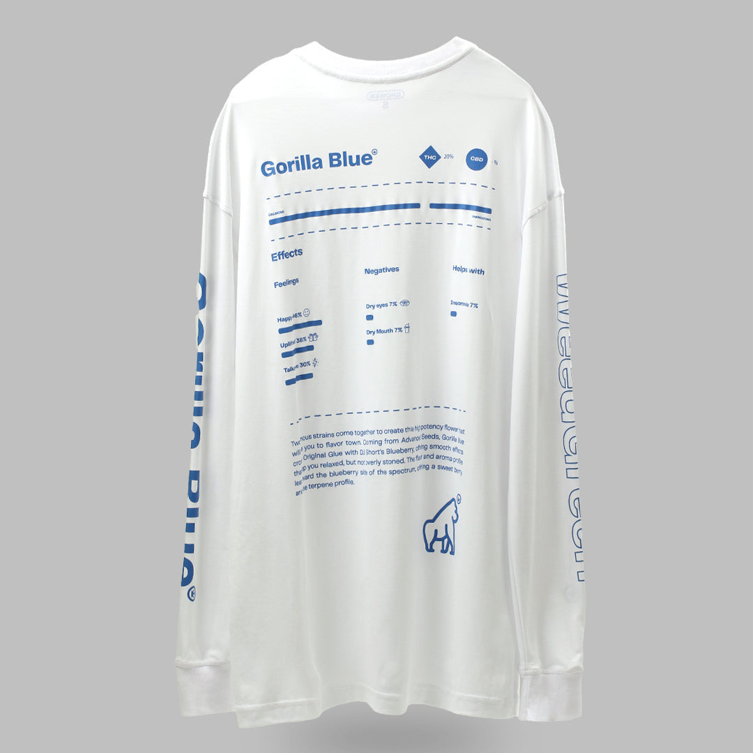 Camiseta manga larga Gorila Blue Blanco